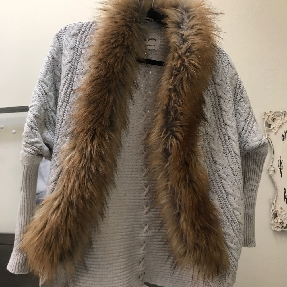 Cutest sweater with fur